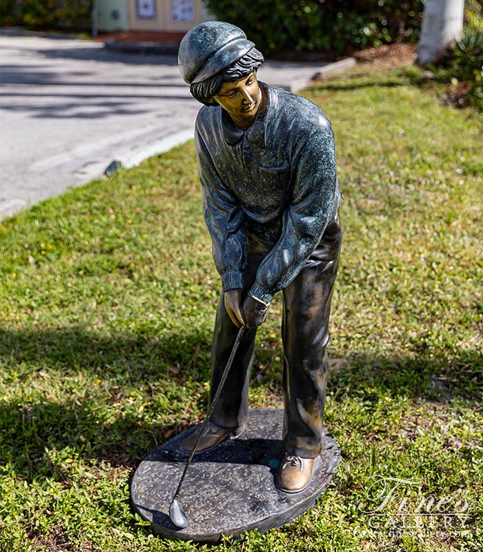 Bronze Statues  - Bronze Golfer Statue - BS-1383